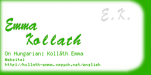 emma kollath business card